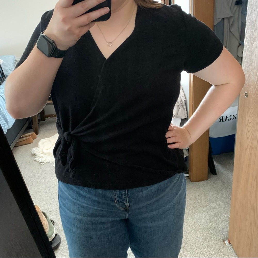 Black Wrap Top
